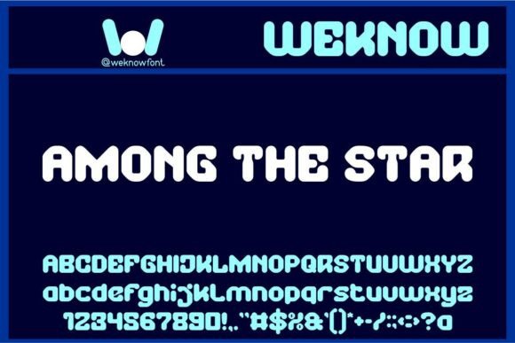 Among the Star Font: A Playful Sci-Fi Display Font for Crafters and Creators