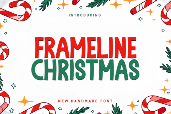 Christmas Frameline Font for Festive Branding