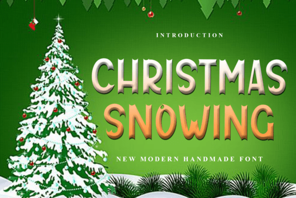 Christmas Snowing: A Display Font for Warm Editorial Design