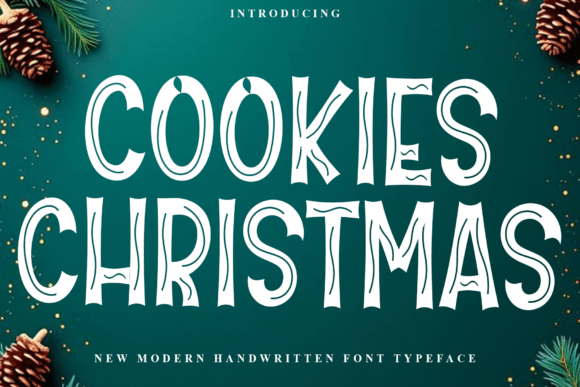 Cookies Christmas Font for Handmade Labels and Festive Printables