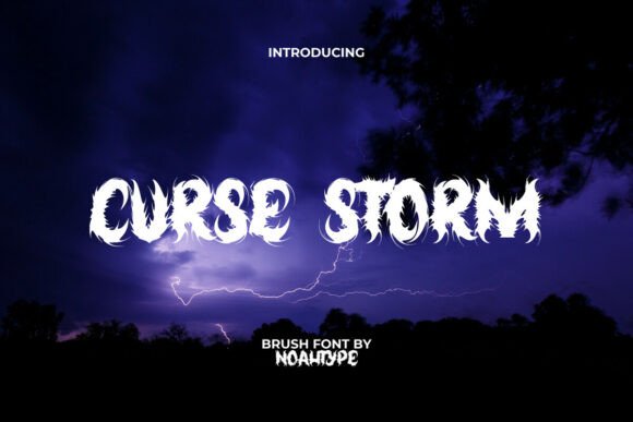 Curse Storm Font for Handmade Products and Craft Designs
