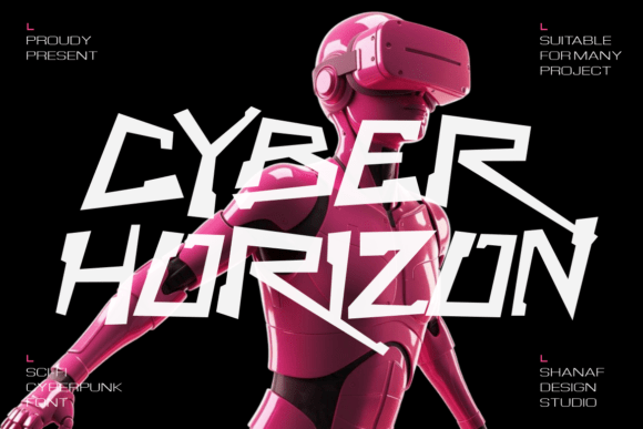 Cyber Horizon: A Futuristic Display Font for Crafters and Product Designers