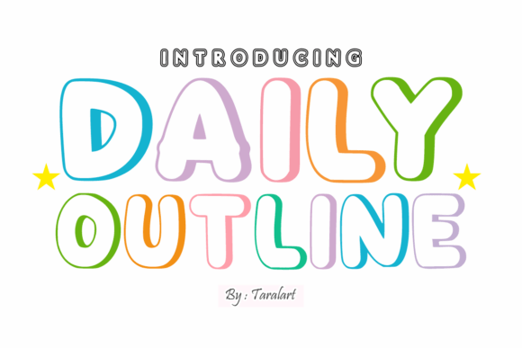 Daily Outline Font for Bright Web Design