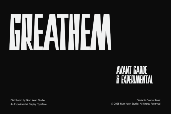Greathem: Bold Display Typeface for Modern Brands