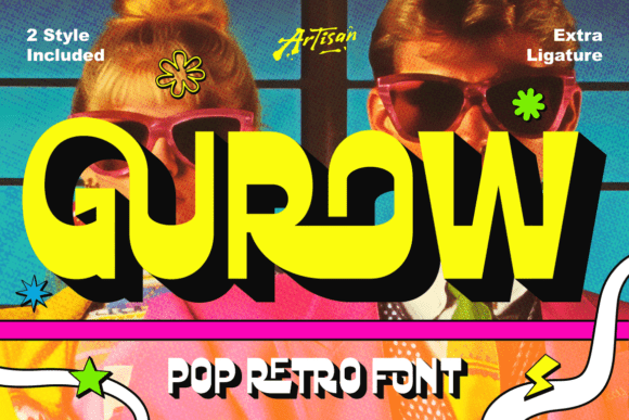 Gurow: A Bold Pop Retro Font for Branding Projects