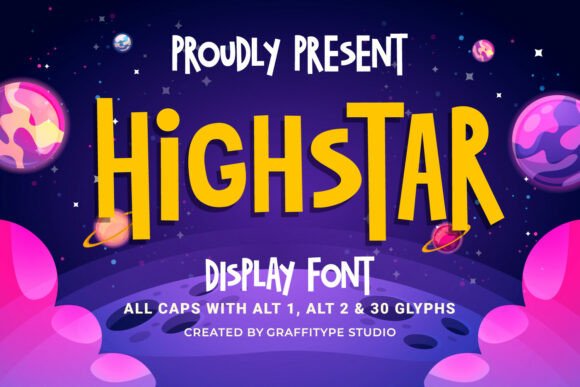 High Star Font for Bold Design