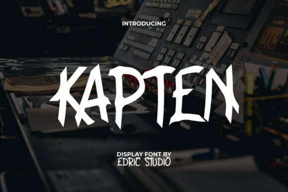 Kapten Display Font for Handcrafted Products and Street-Inspired Designs