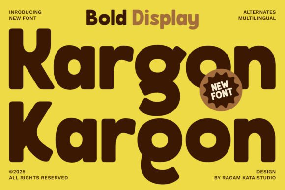 Kargon Font: A Chunky Display Powerhouse for Bold Design