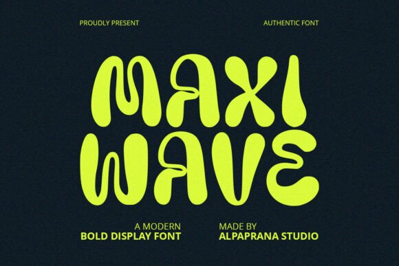 Maxi Wave: Bold Display Font for Creative Campaigns
