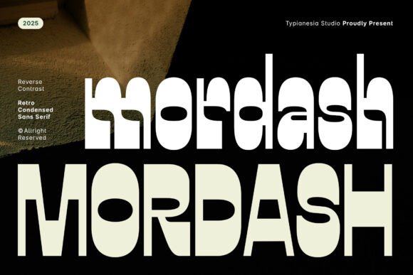 Mordash: A Bold Retro Condensed Display Font for Digital Design