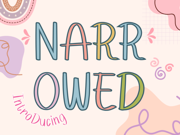 Narrowed Font for Stylish Design