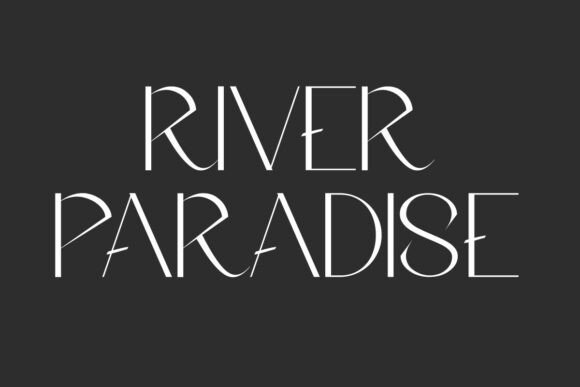 River Paradise: An Art Deco Display Font for Sophisticated Branding