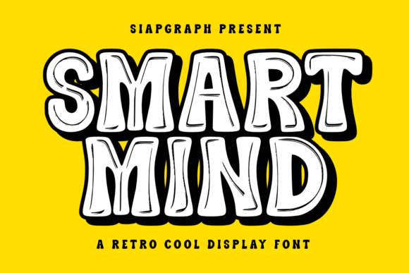 Smart Mind Display Font: A Retro Groovy Typeface for Web Designers