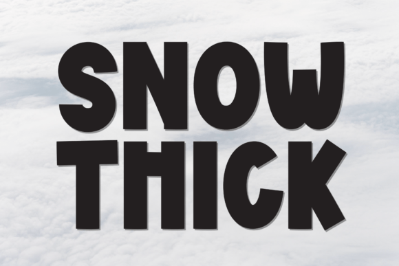 Snow Thick Font for Winter Branding