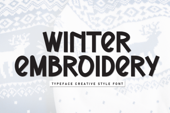 Winter Embroidery: A Casual Display Font for Engaging Brand Content