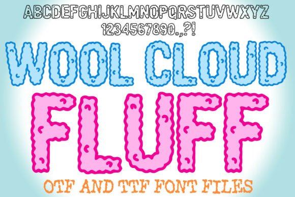 Wool Cloud Fluff Font Review