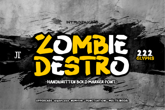 Zombie Destro Display Font for Bold Campaign Headlines